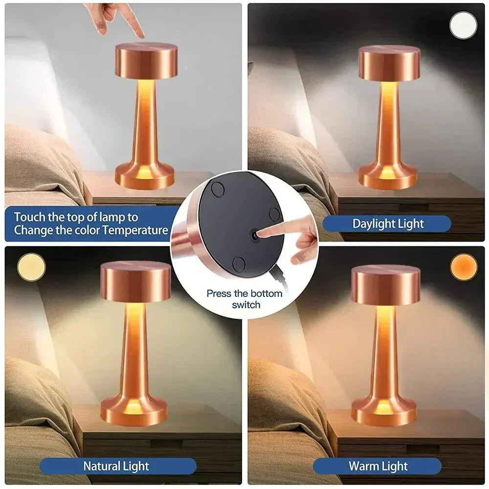 Candeeiro de Mesa LED de Cor Metálica | elesira
