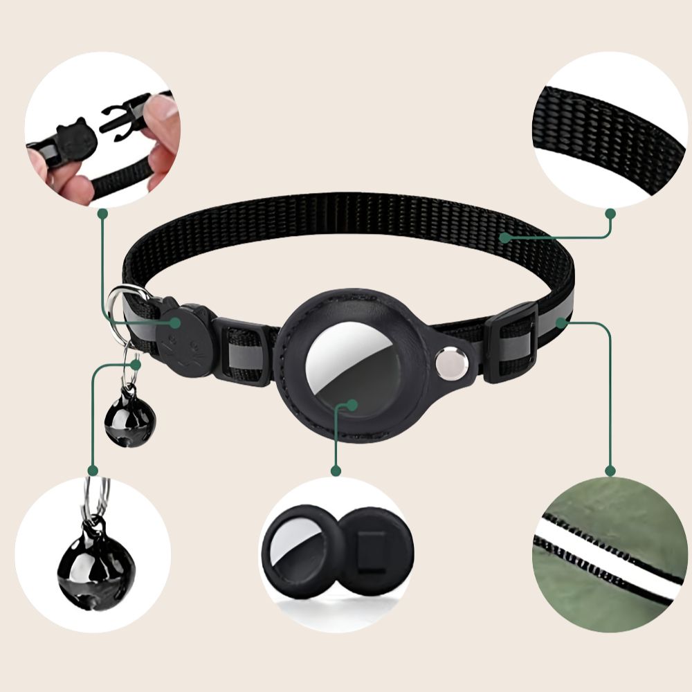 Slimme kattenhalsband met gps-tracker en bel - PetSecure | elesira