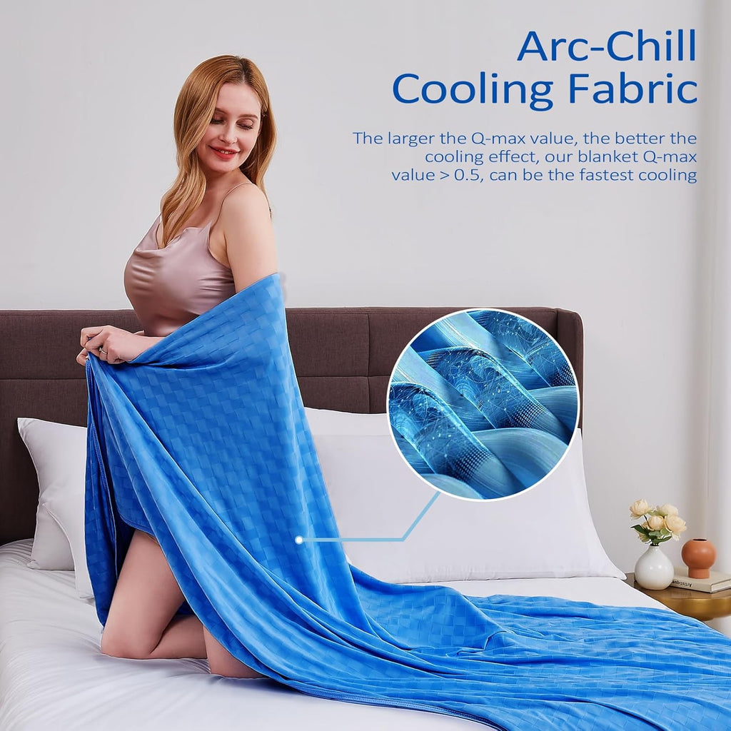 ChillEase Arc-Chill Cooling Blanket For Hot Sleepers, Soft And Breathable Comfort - Elesira