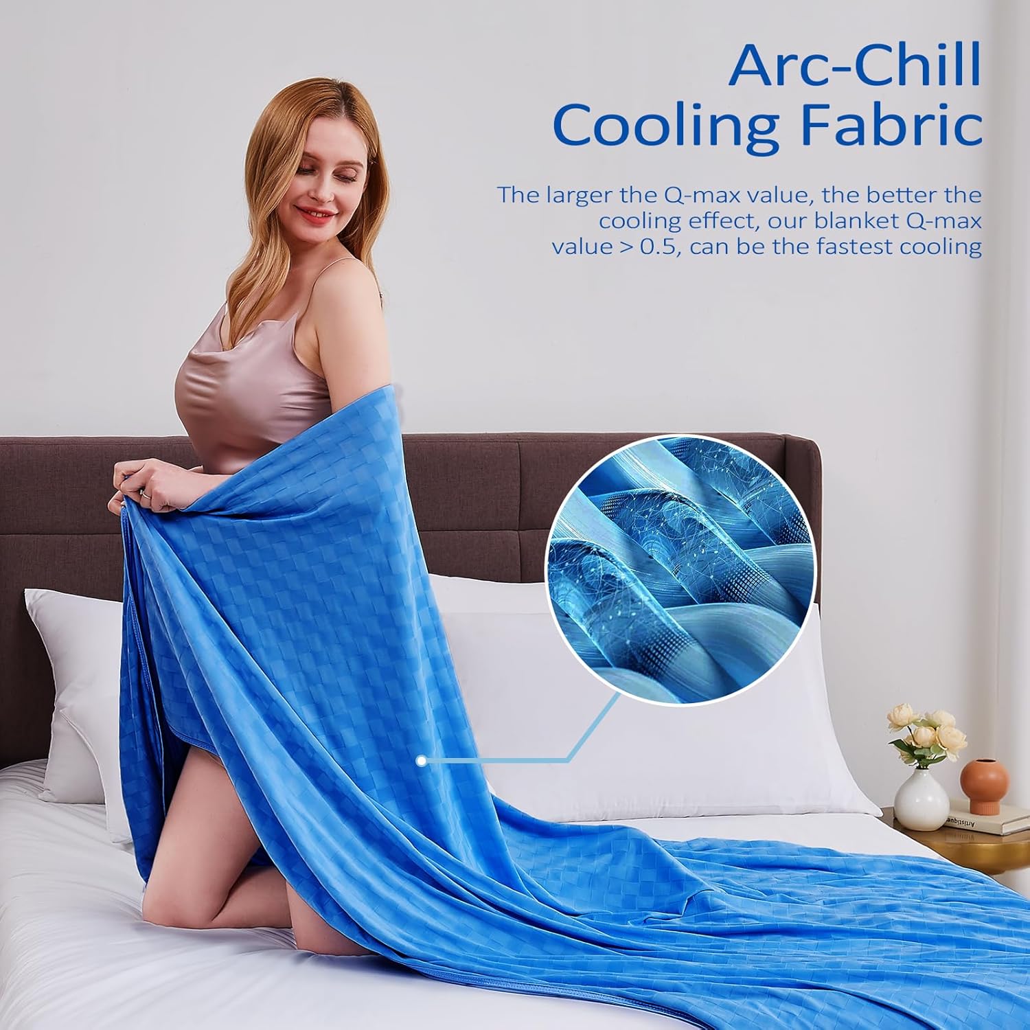 ChillEase Arc-Chill Cooling Blanket For Hot Sleepers, Soft And Breathable Comfort - Elesira