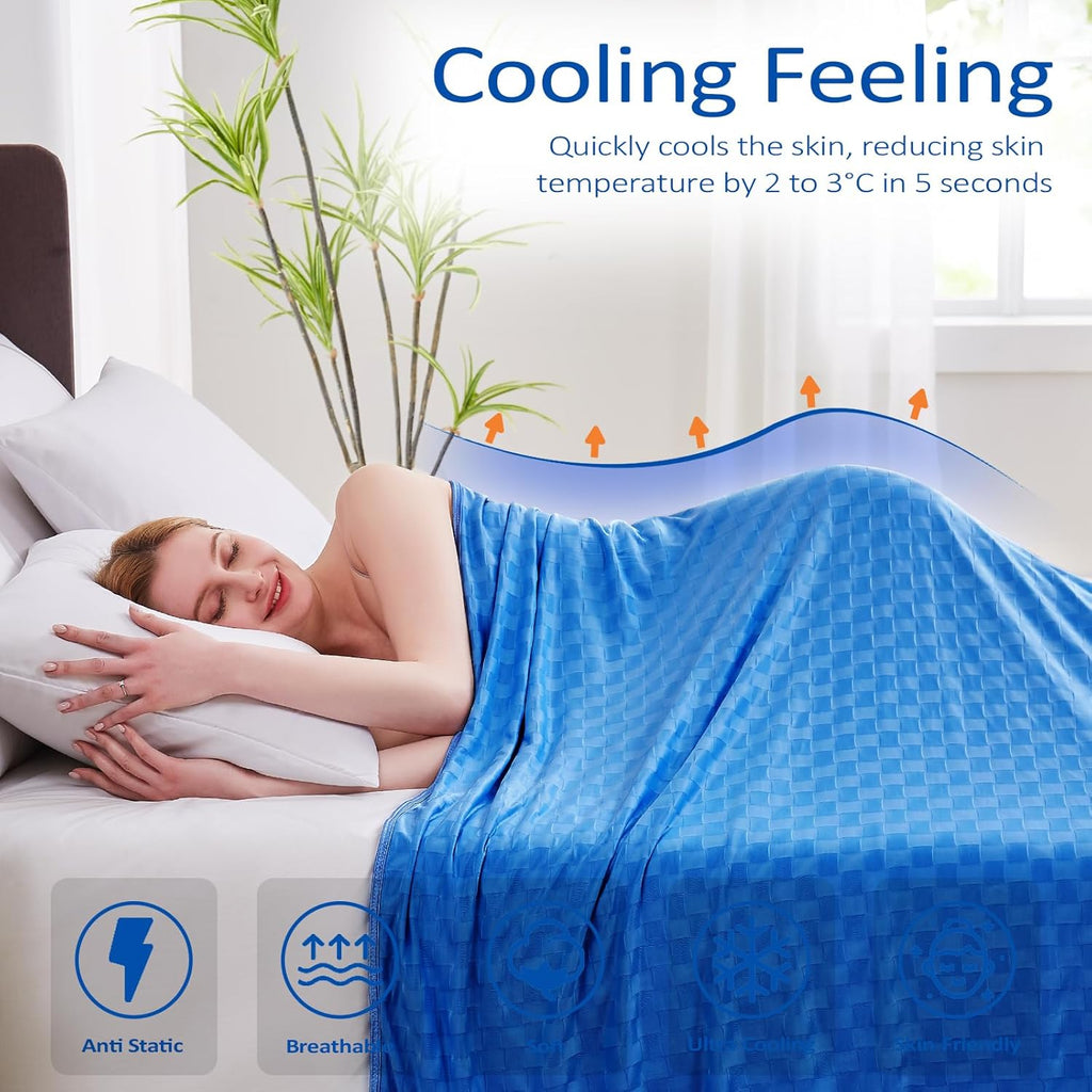 ChillEase Arc-Chill Cooling Blanket For Hot Sleepers, Soft And Breathable Comfort - Elesira