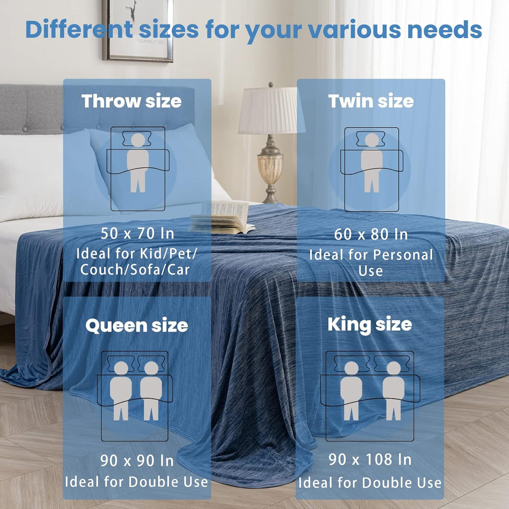 Cooling Blanket Lightweight Summer Comfort For Hot Sleepers And Night Sweats On Bed - Elesira