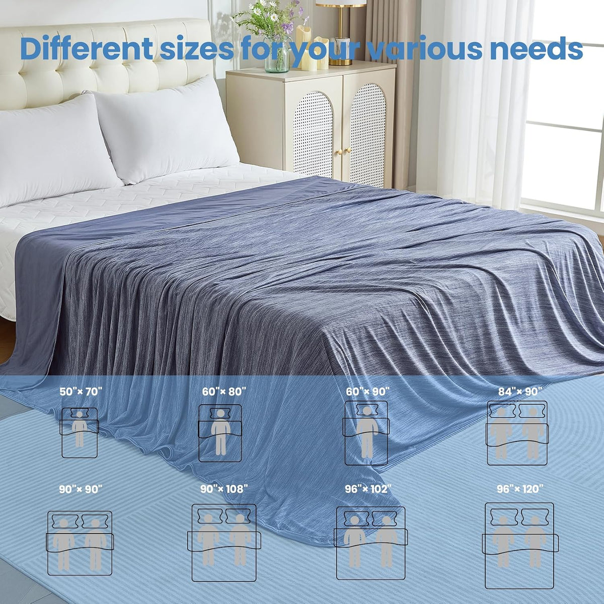 Cooling Blanket Lightweight Summer Comfort For Hot Sleepers And Night Sweats On Bed - Elesira