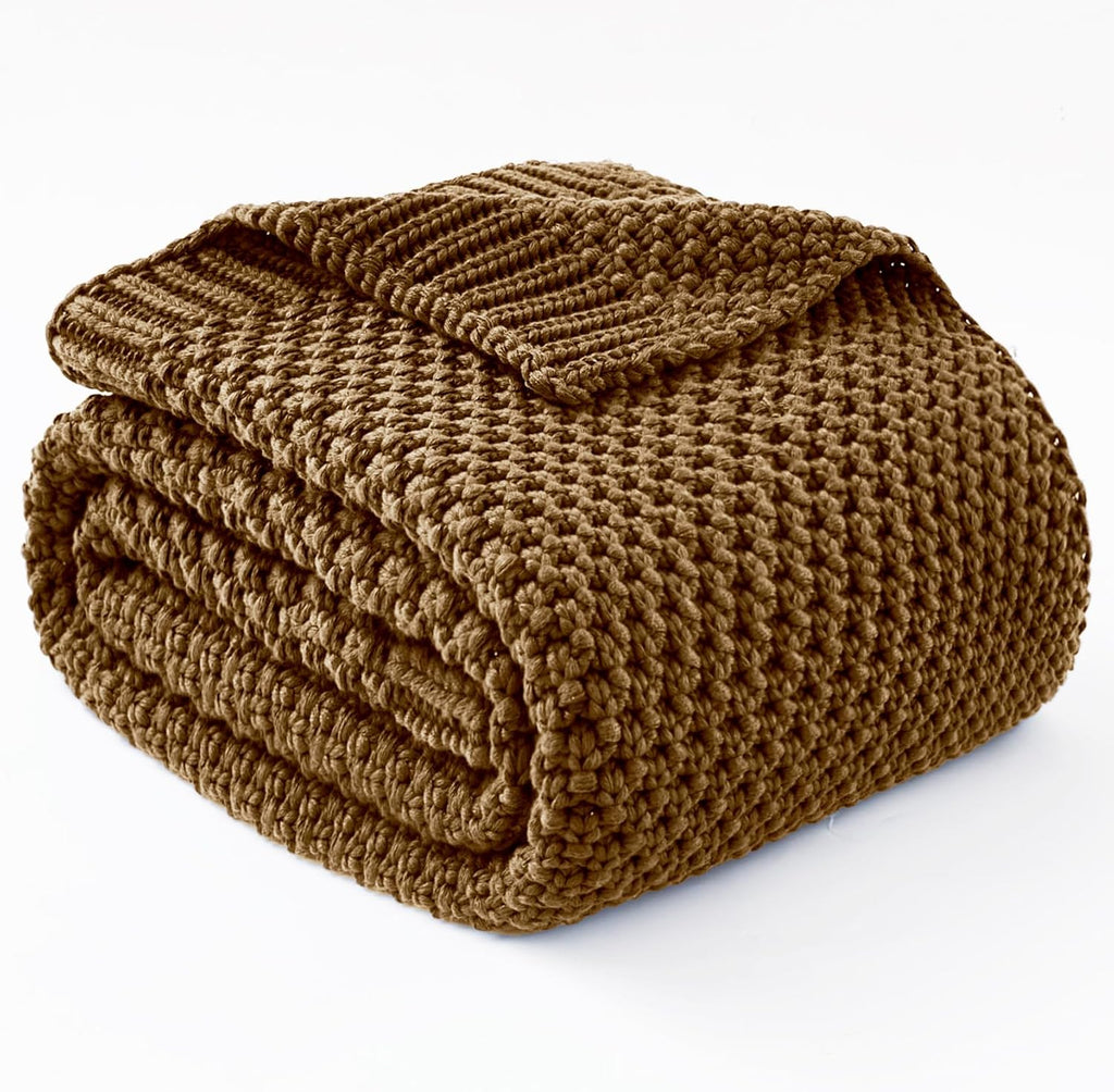 Cozy Comfort Weighted Knitted Blanket With Cooling Microfiber For All Season Relaxation - Elesira