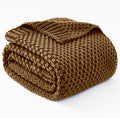 Cozy Comfort Weighted Knitted Blanket With Cooling Microfiber For All Season Relaxation - Elesira
