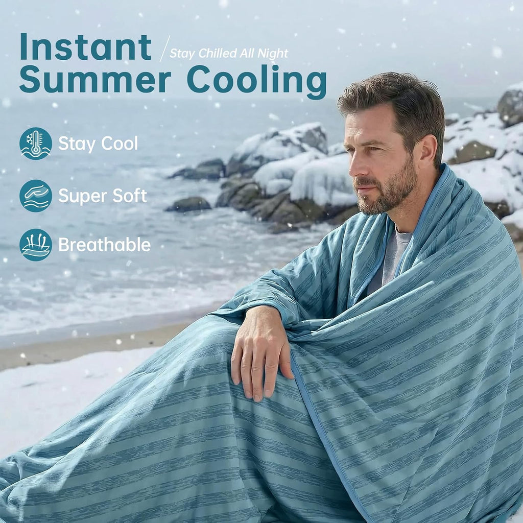 Manta refrescante Chill Comfort Arc-Chill, leve, para viagens de verão, para noites quentes - Elesira