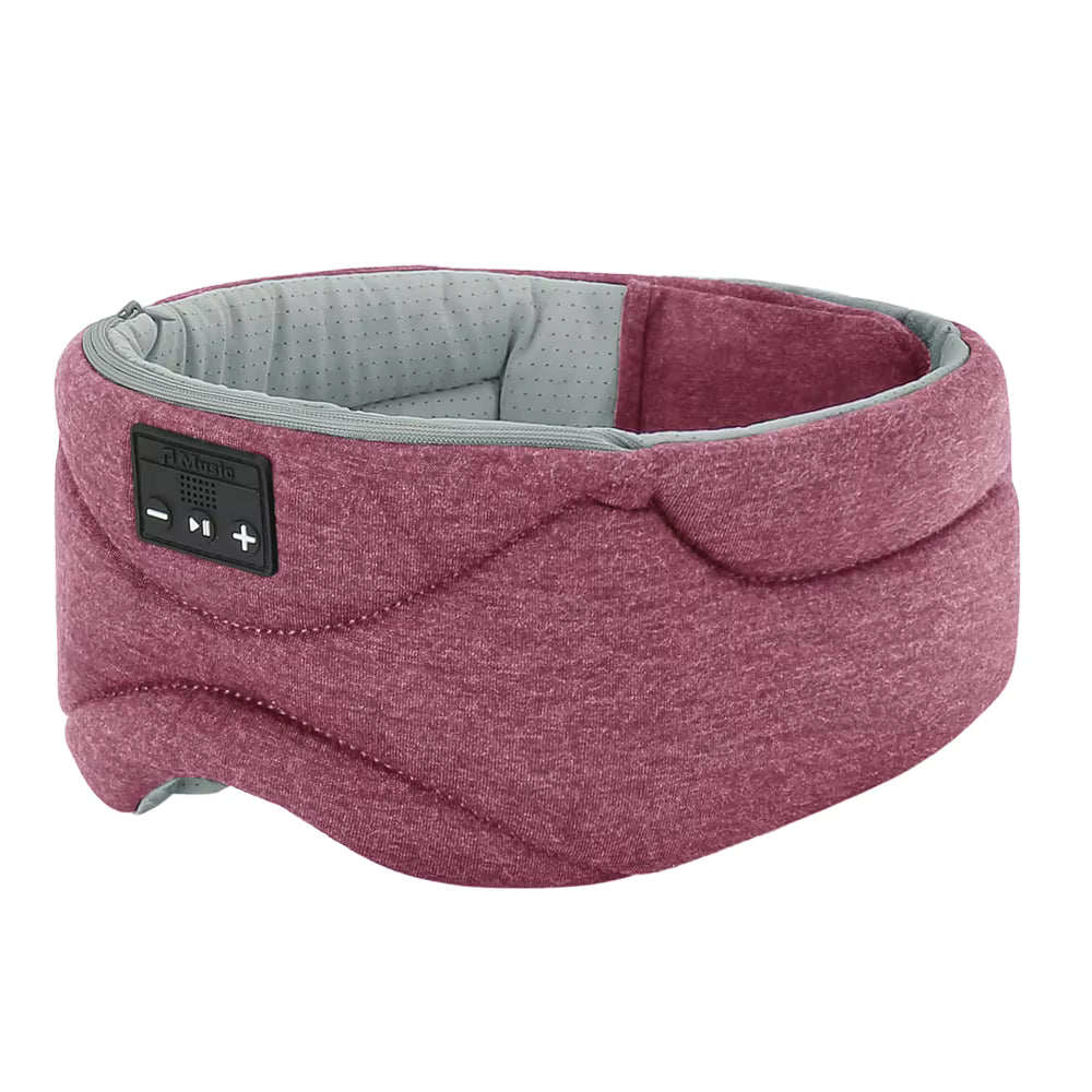 ComfortZone Bluetooth Sleep Mask With 100% Light Block And Soft Speakers For Side Sleepers - Elesira