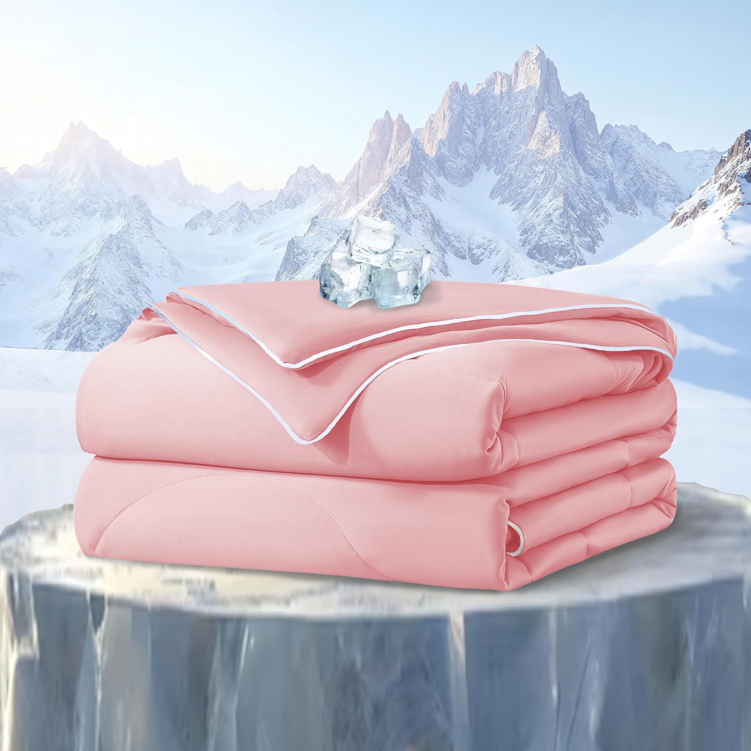 Cool Comfort Breathable Cooling Comforter For Hot Sleepers, Lightweight Summer Cover - Elesira