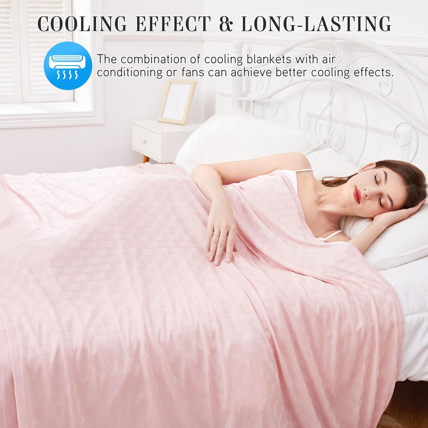 Chill Comfort-køletæppe til varme sovende, dobbeltsidet kølende effekt, åndbart - Elesira