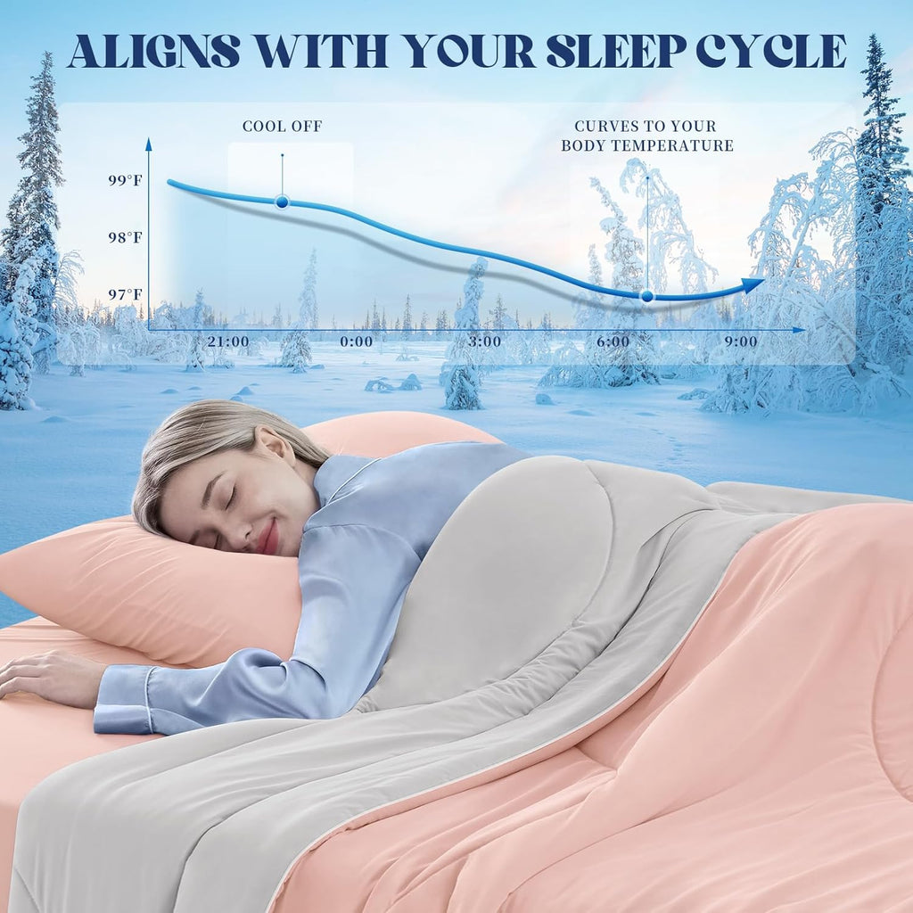 Cooling Comforter Double-Sided Ice Fabric For Hot Sleepers - Elesira
