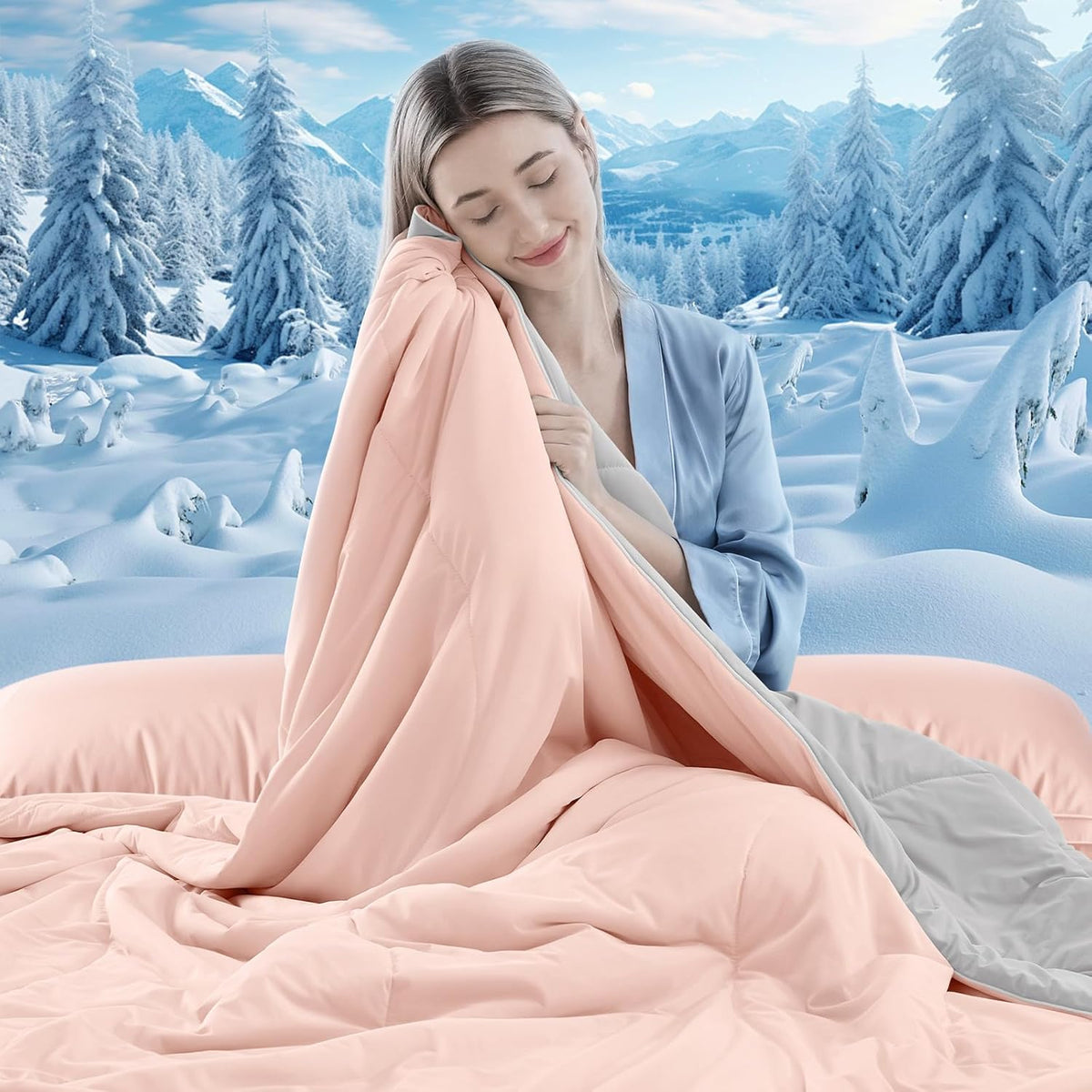 Cooling Comforter Double-Sided Ice Fabric For Hot Sleepers - Elesira