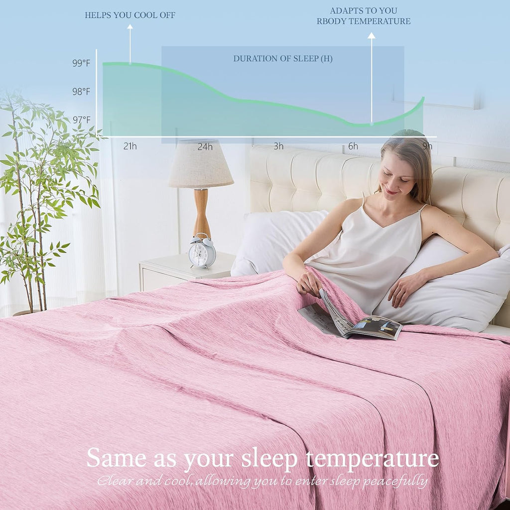 ChillWave Breathable Cooling Blanket For Hot Sleepers - Elesira