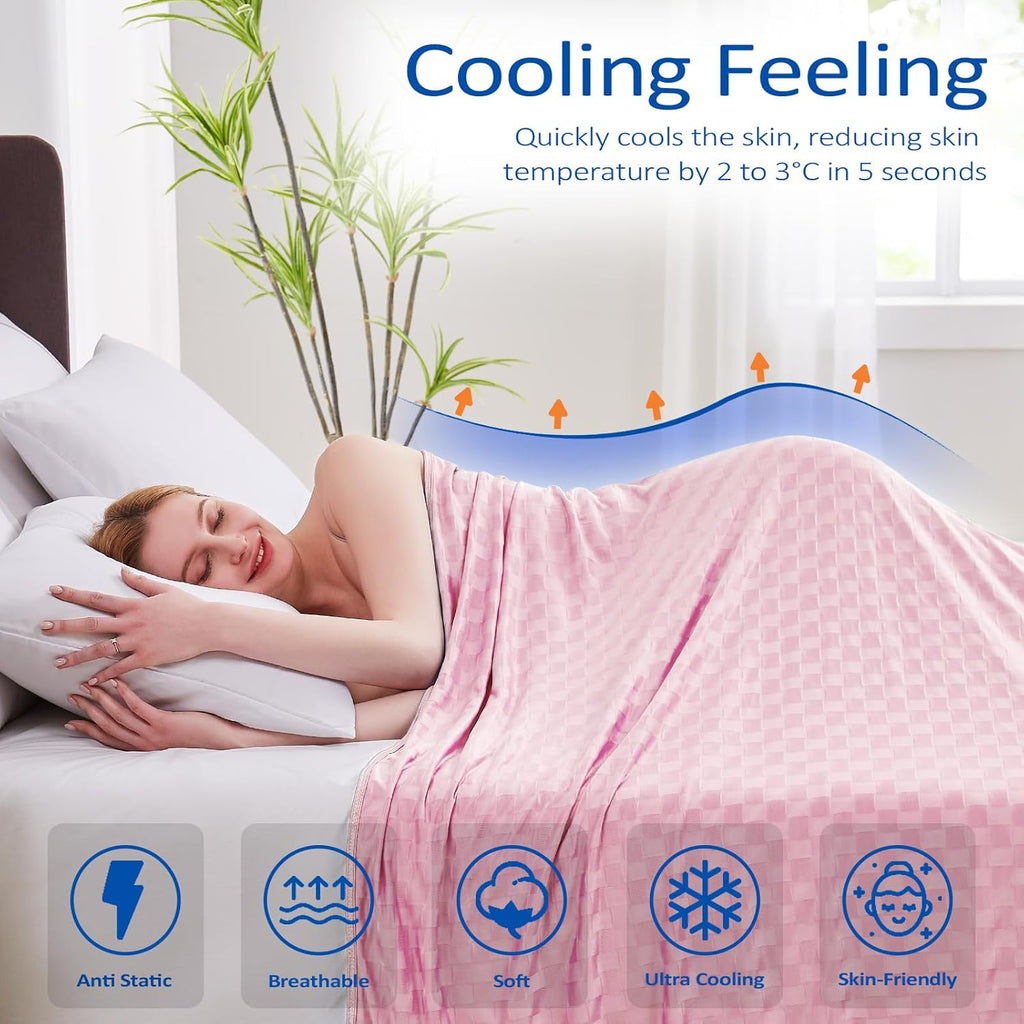 ChillEase Arc-Chill Cooling Blanket For Hot Sleepers, Soft And Breathable Comfort - Elesira