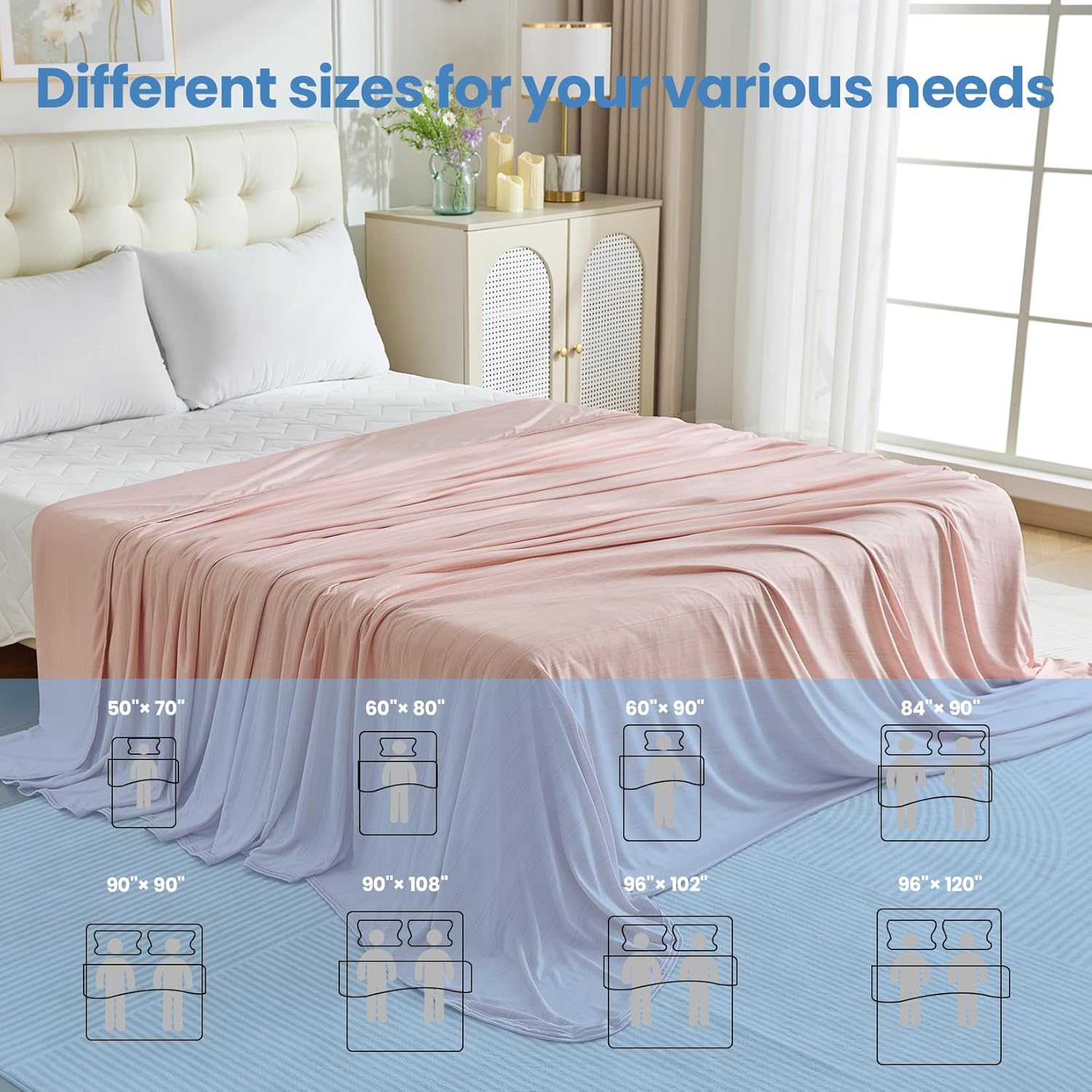 Cooling Blanket Lightweight Summer Comfort For Hot Sleepers And Night Sweats On Bed - Elesira