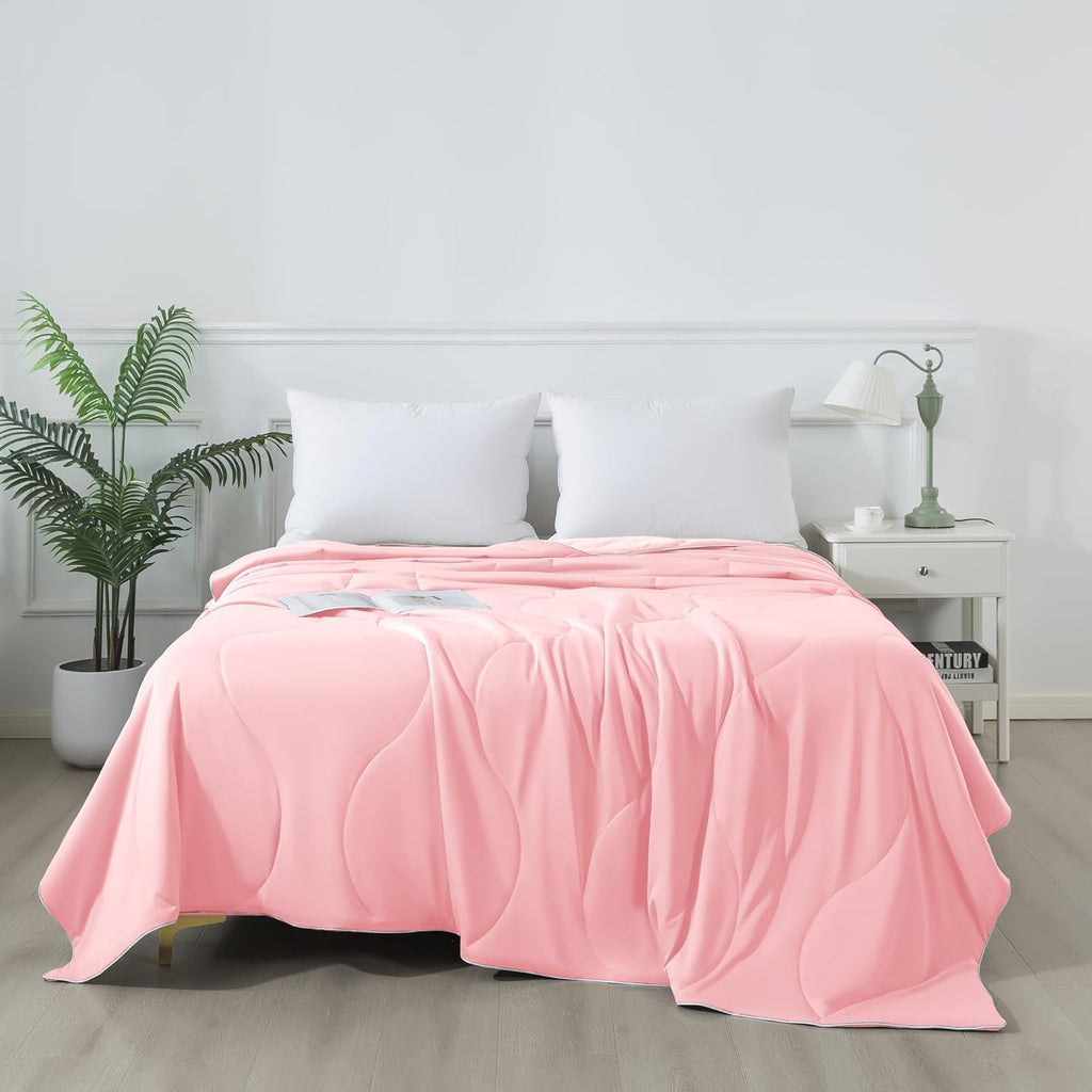Cool Comfort Breathable Cooling Comforter For Hot Sleepers, Lightweight Summer Cover - Elesira
