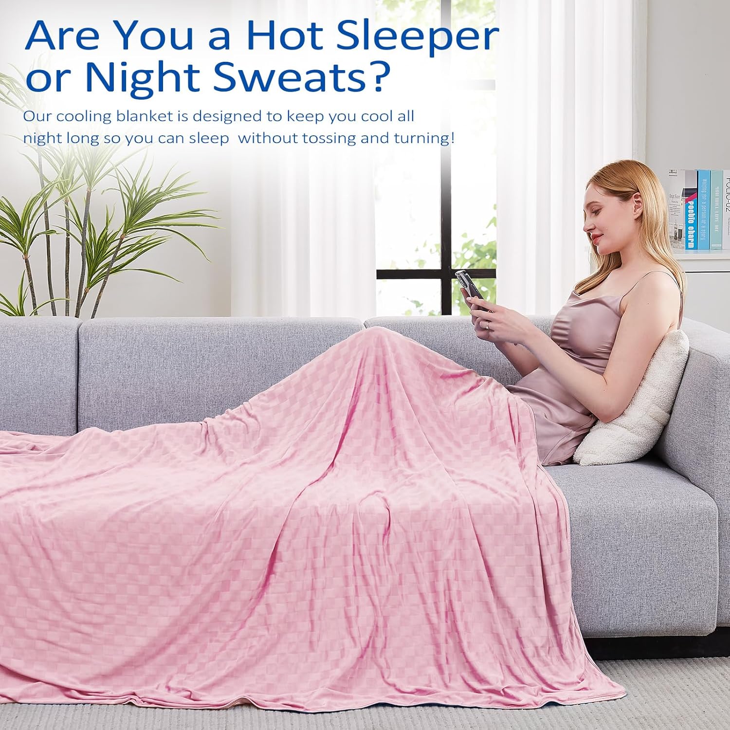 ChillEase Arc-Chill Cooling Blanket For Hot Sleepers, Soft And Breathable Comfort - Elesira