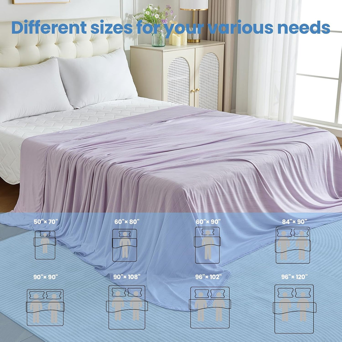 Cooling Blanket Lightweight Summer Comfort For Hot Sleepers And Night Sweats On Bed - Elesira