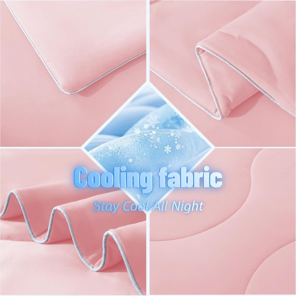 Cool Comfort Breathable Cooling Comforter For Hot Sleepers, Lightweight Summer Cover - Elesira