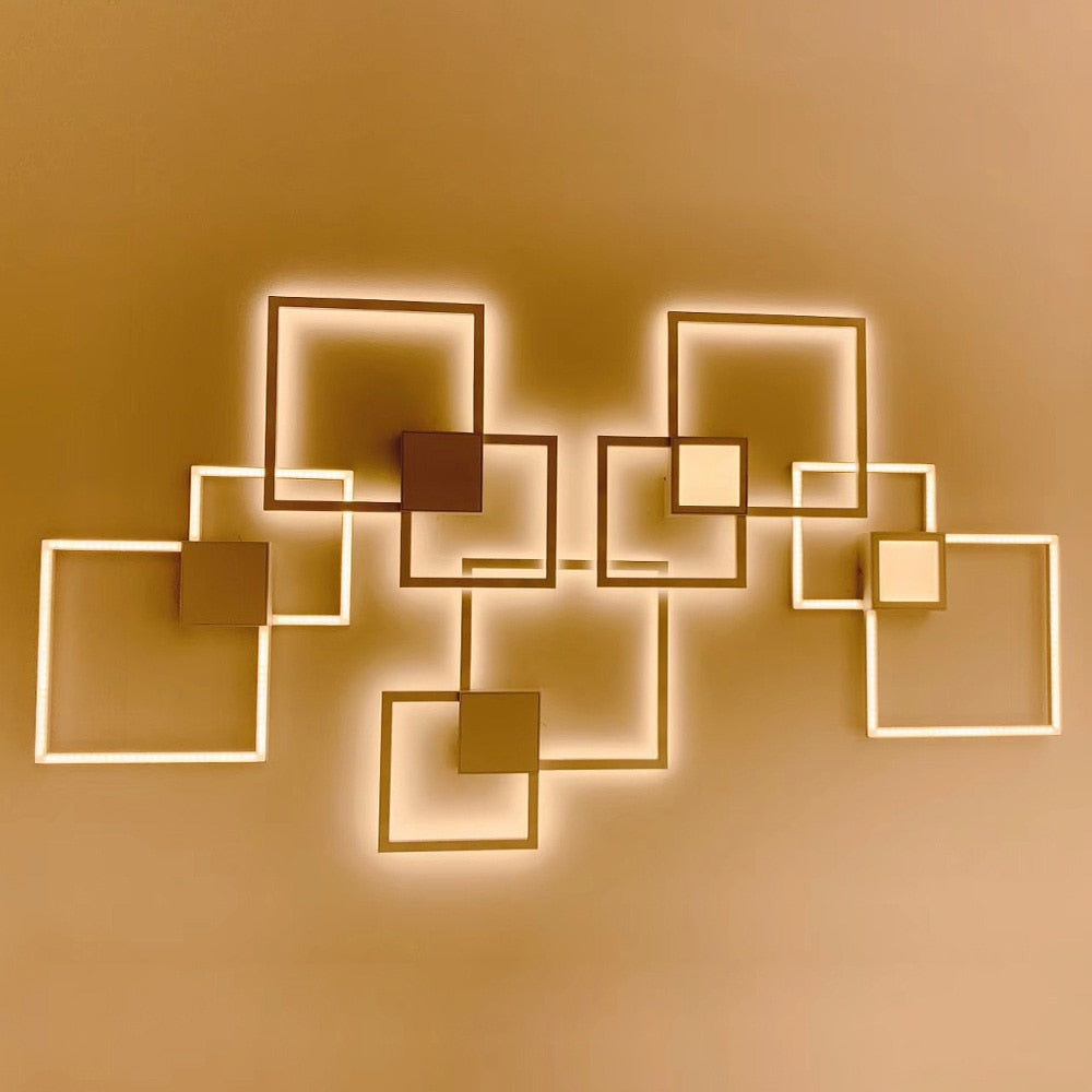 Lampada decorativa da parete quadrata bianconera | elesira