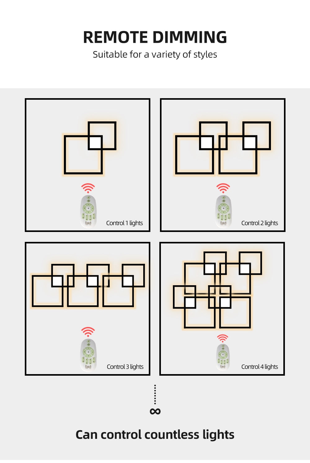 Lampada decorativa da parete quadrata bianconera | elesira