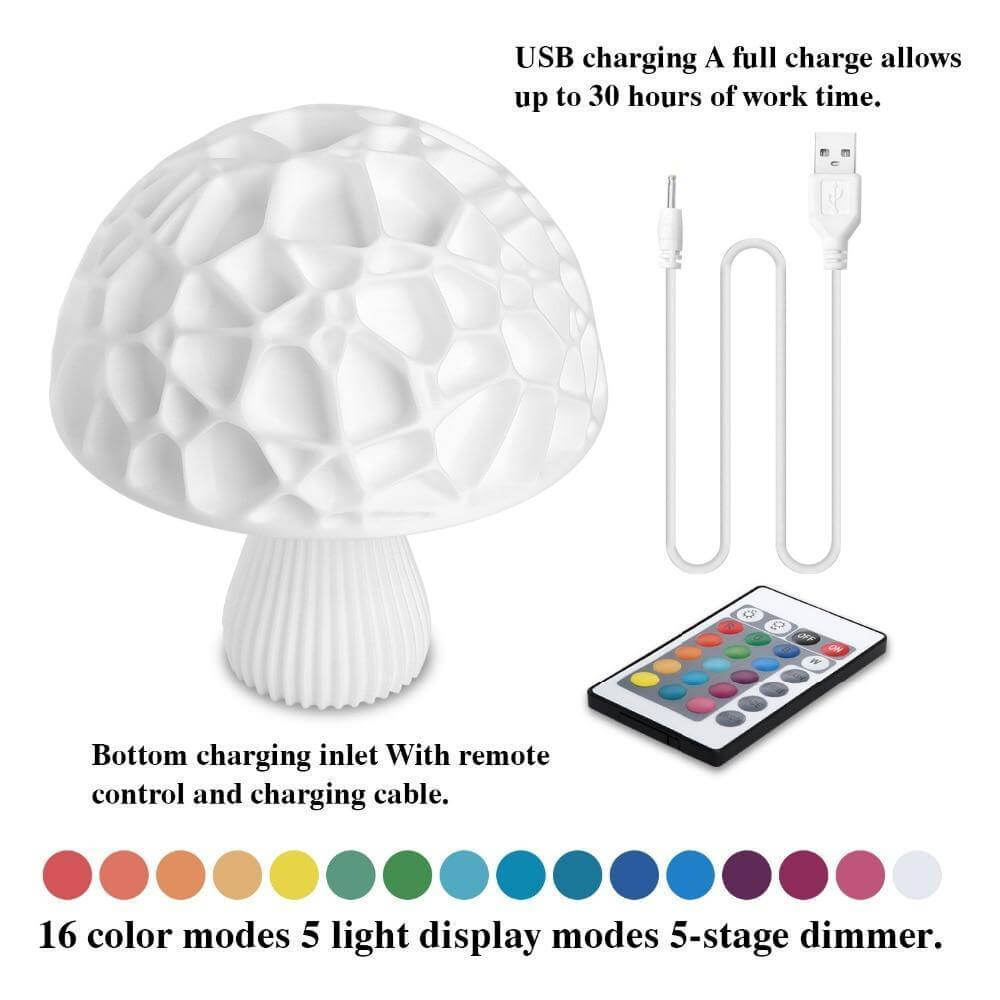 3D Print Elegant Mushroom Table Lamp Room | elesira