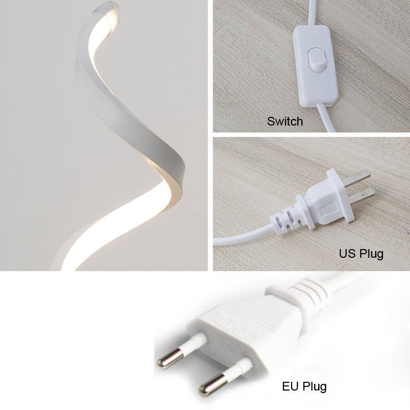 Modern, 20 W-os spirál alakú LED-es asztali lámpa | elesira
