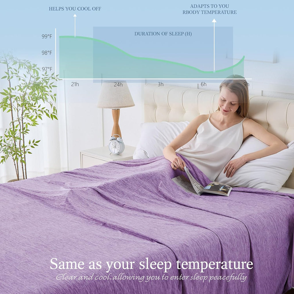 ChillWave Breathable Cooling Blanket For Hot Sleepers - Elesira