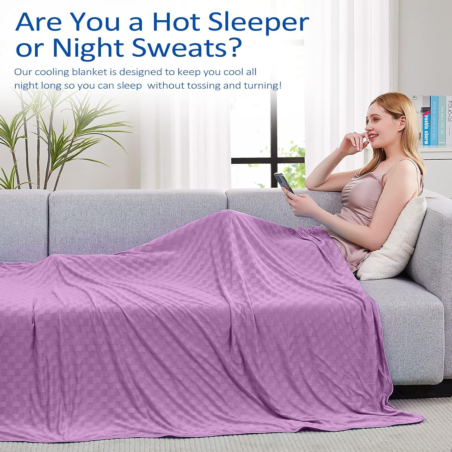 ChillEase Arc-Chill Cooling Blanket For Hot Sleepers, Soft And Breathable Comfort - Elesira