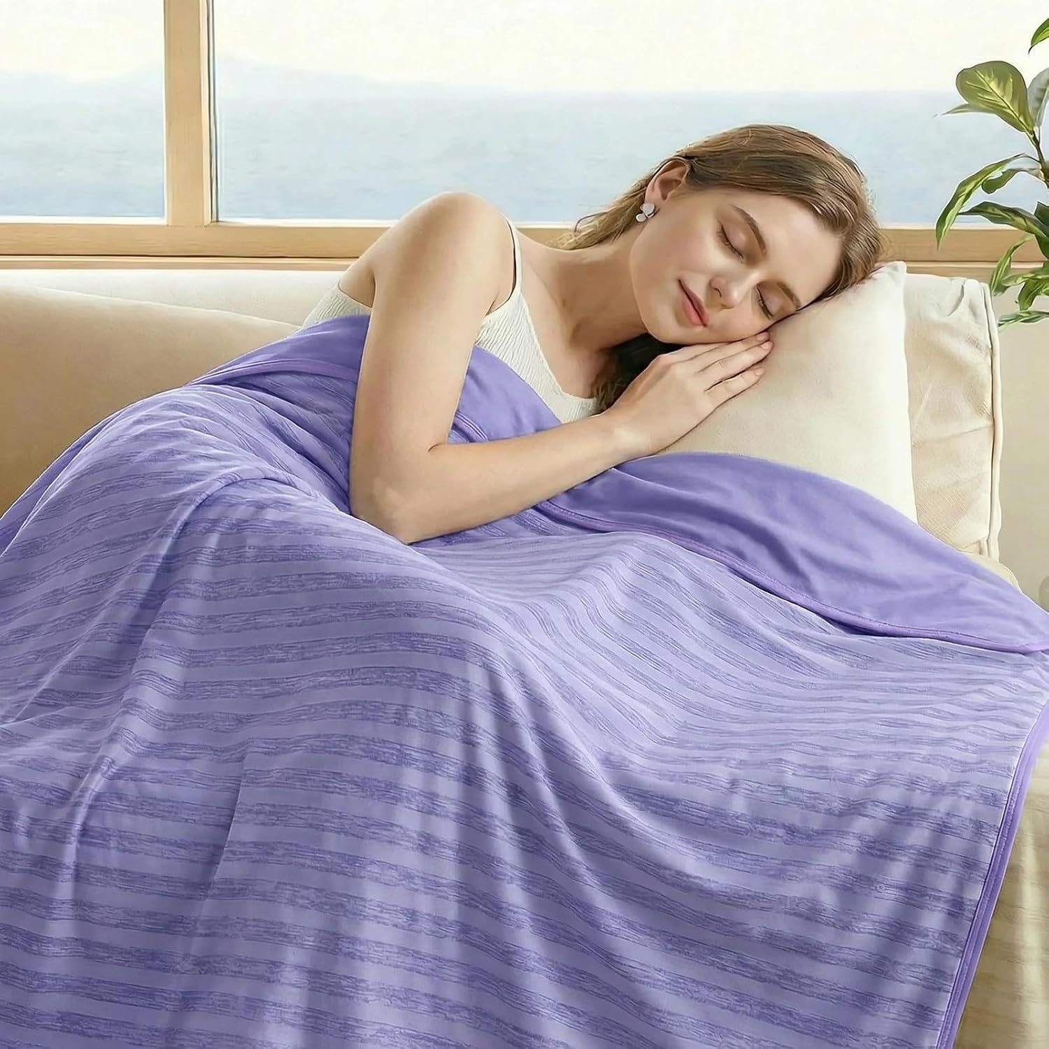 Manta refrescante Chill Comfort Arc-Chill, leve, para viagens de verão, para noites quentes - Elesira