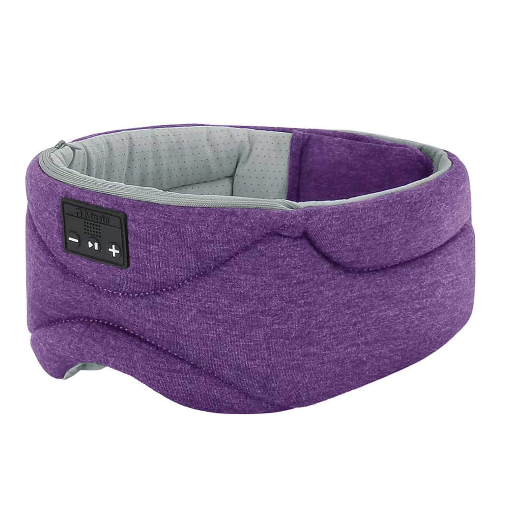 ComfortZone Bluetooth Sleep Mask With 100% Light Block And Soft Speakers For Side Sleepers - Elesira