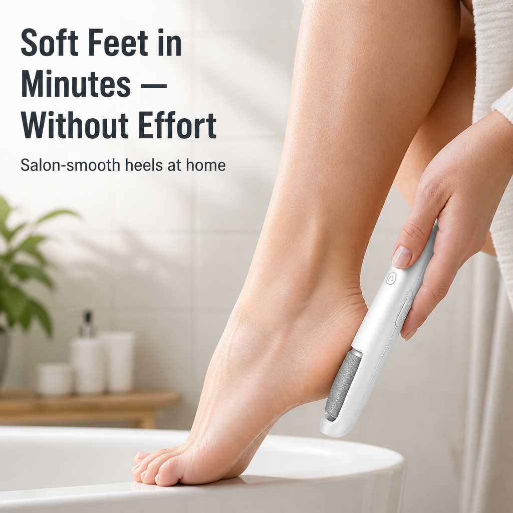 VelvetTouch | Elimine os calcanhares gretados e tenha pés suaves em minutos | elesira