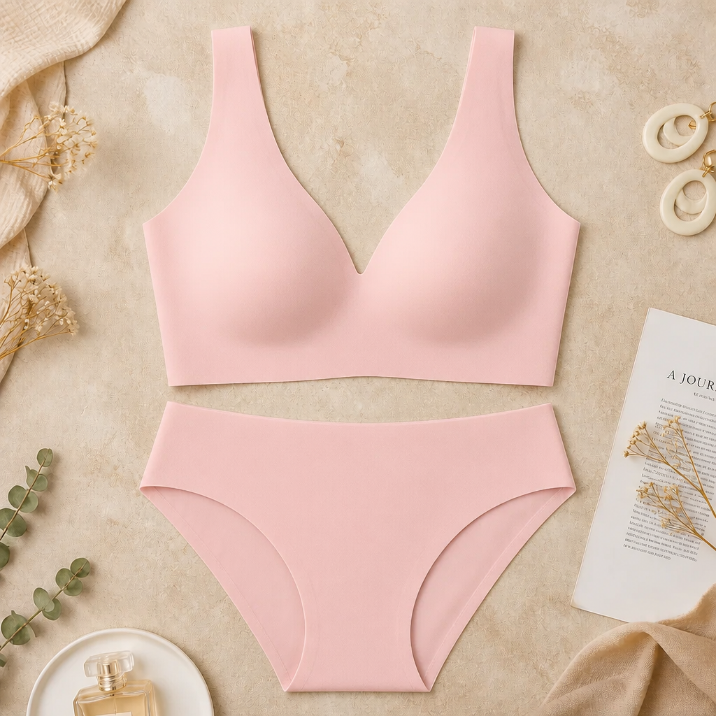 VeloraLift – Soutien-gorge confortable sans armatures, sans coutures, avec décolleté plongeant en V | elesira