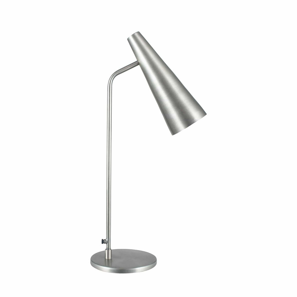 Alexa Antique Silver Conical Task Table Lamp | elesira