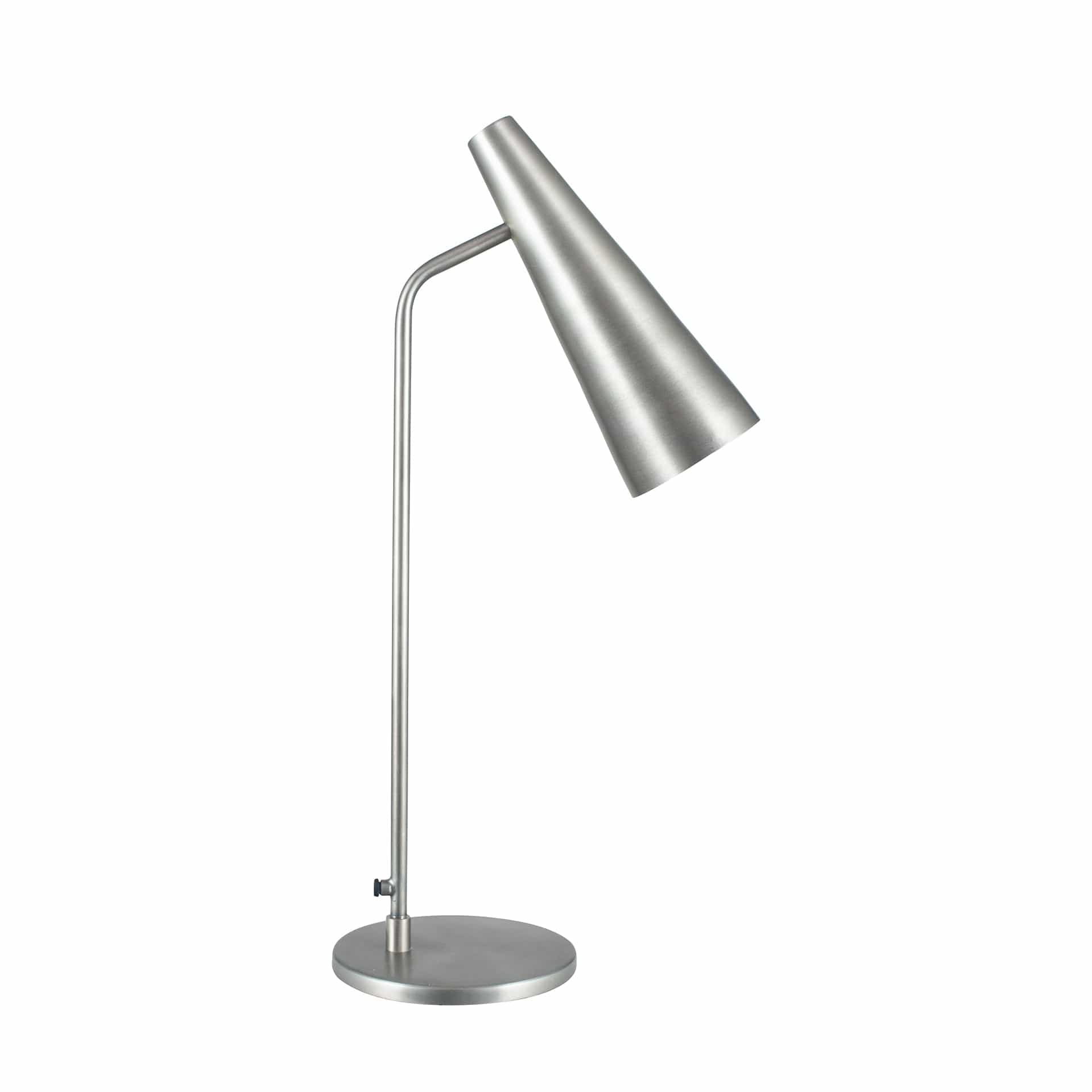 Alexa Antique Silver Conical Task Table Lamp | elesira
