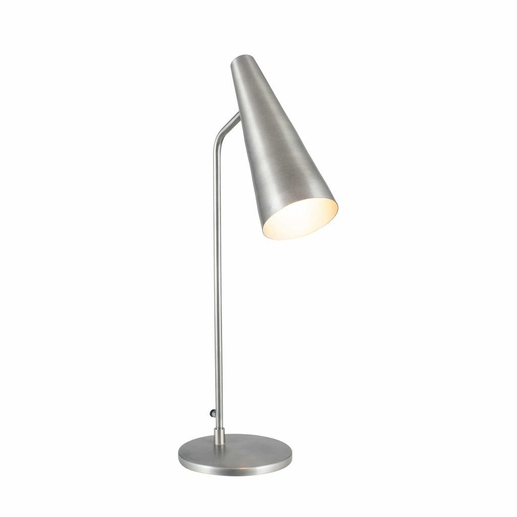 Alexa Antique Silver Conical Task Table Lamp | elesira