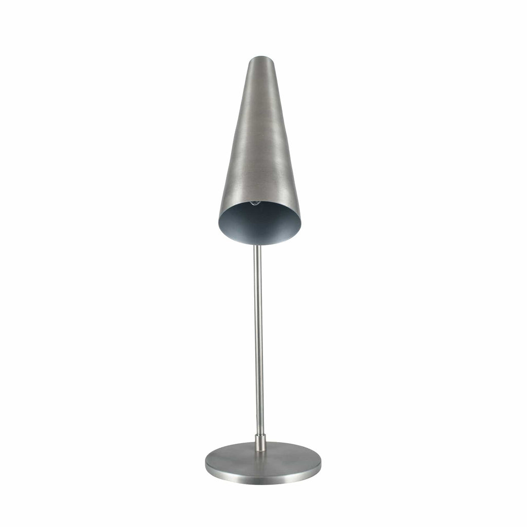 Alexa Antique Silver Conical Task Table Lamp | elesira