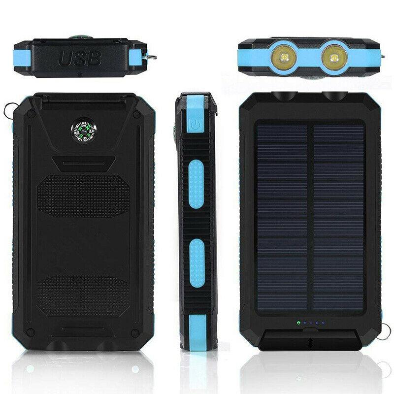 סוללת גיבוי SolarFlex בקיבולת 20000mAh עמידה למים - מטען USB כפול | elesira