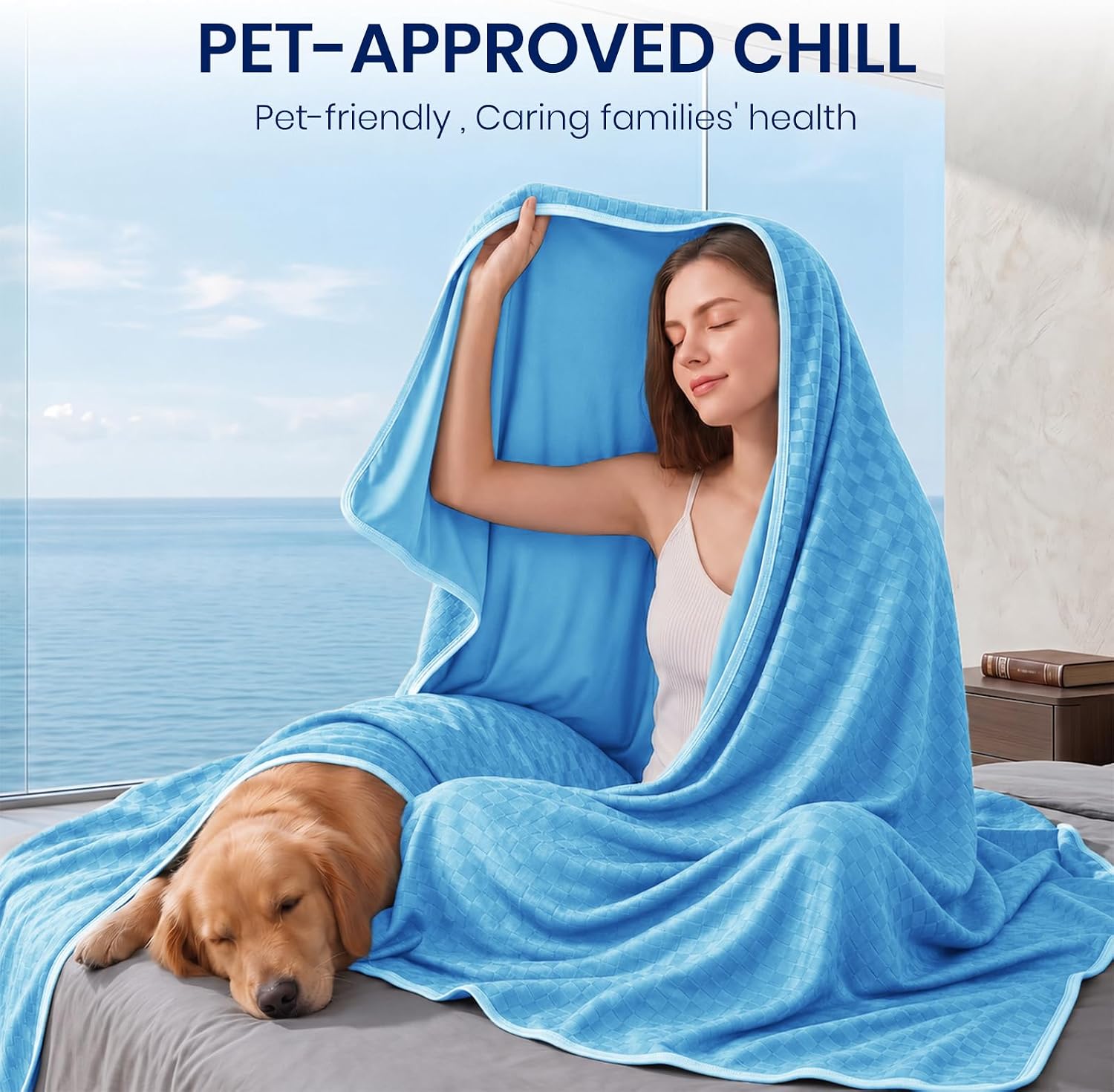 Chill Comfort Kühldecke mit leichtem, weichem Stoff für Menschen, denen nachts warm ist – Elesira