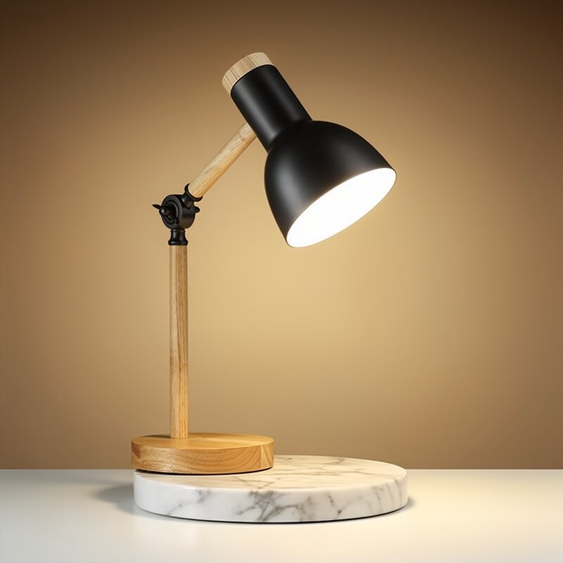 Wooden Desk Lamp - Adjustable Lighting for Any Space | elesira