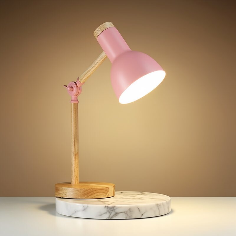Wooden Desk Lamp - Adjustable Lighting for Any Space | elesira