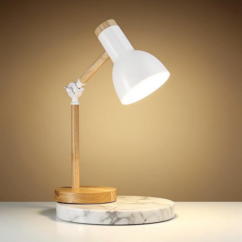 Wooden Desk Lamp - Adjustable Lighting for Any Space | elesira