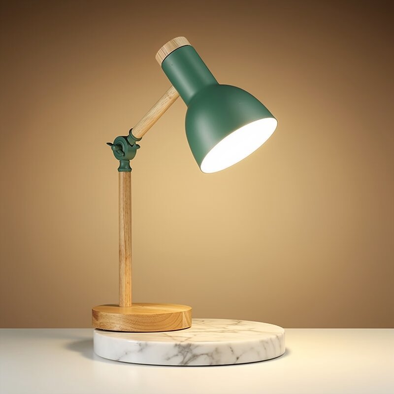 Wooden Desk Lamp - Adjustable Lighting for Any Space | elesira
