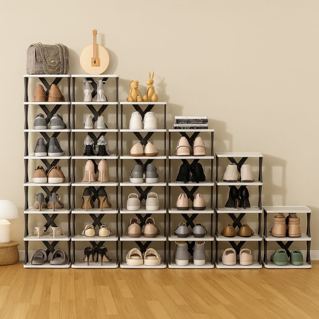 Slim Shoe Organizer - Vertical Shoe Rack for Space Saving | elesira
