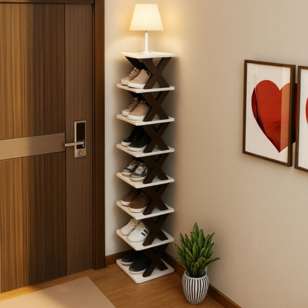 Slim Shoe Organizer - Vertical Shoe Rack for Space Saving | elesira