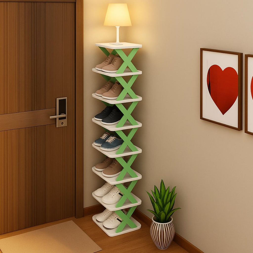 Slim Shoe Organizer - Vertical Shoe Rack for Space Saving | elesira