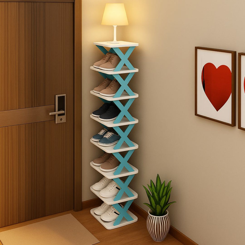 Slim Shoe Organizer - Vertical Shoe Rack for Space Saving | elesira