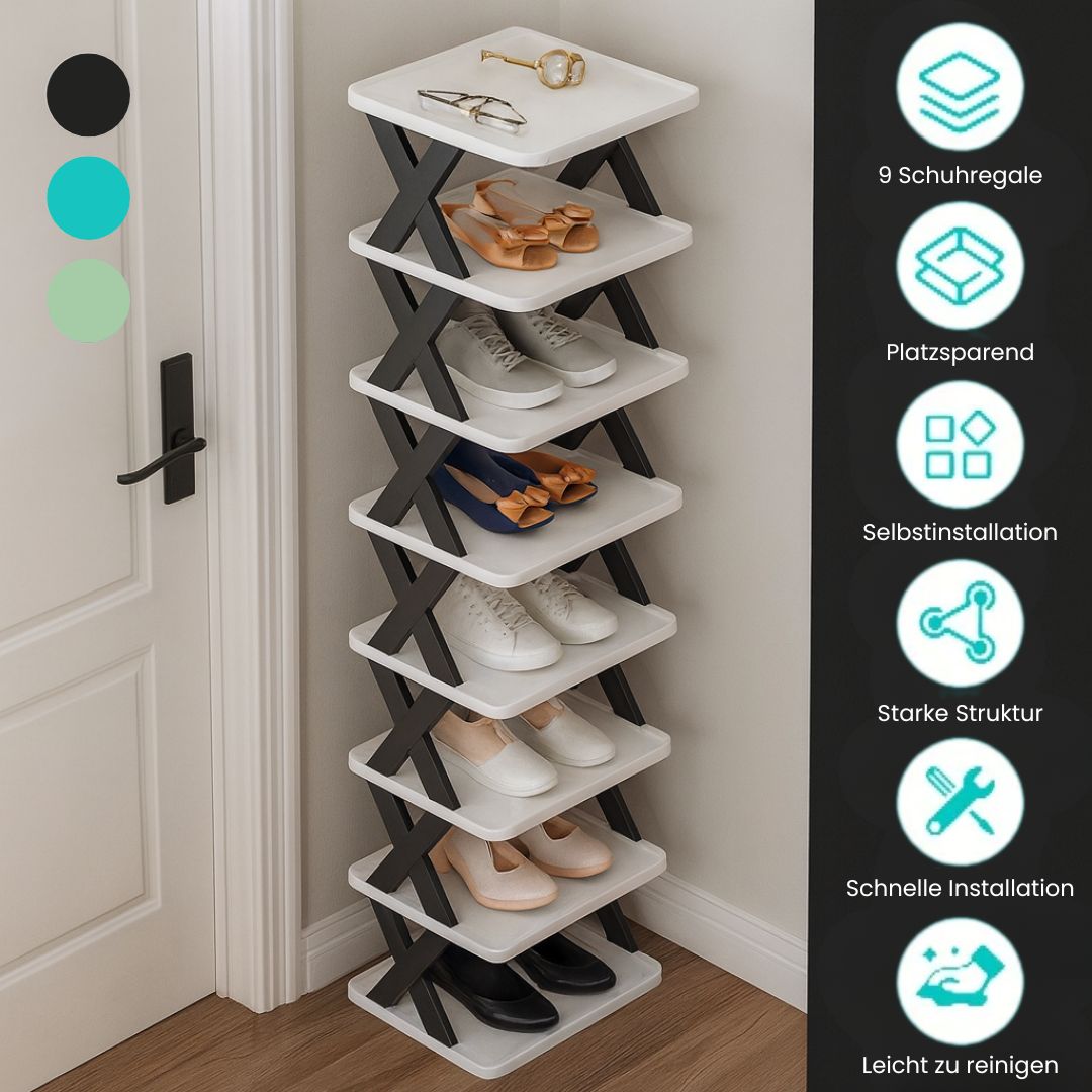 Slim Shoe Organizer - Vertical Shoe Rack for Space Saving | elesira
