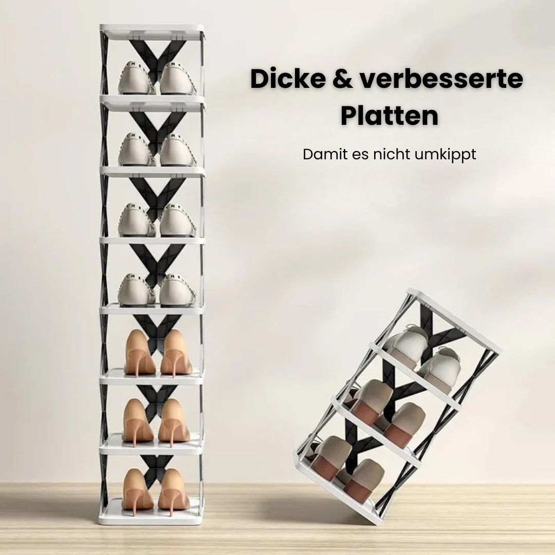 Slim Shoe Organizer - Vertical Shoe Rack for Space Saving | elesira