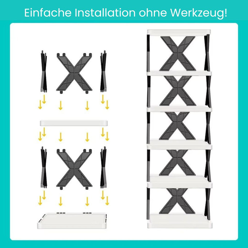 Slim Shoe Organizer - Vertical Shoe Rack for Space Saving | elesira