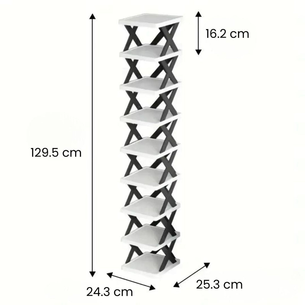 Slim Shoe Organizer - Vertical Shoe Rack for Space Saving | elesira